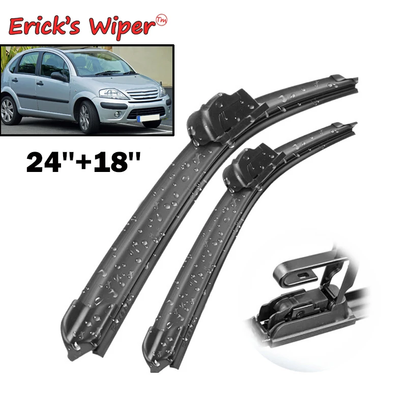 Щетки стеклоочистителя Erick's LHD для Citroen C3 MK1 2002 2009 лобовое стекло переднее 24 + 18