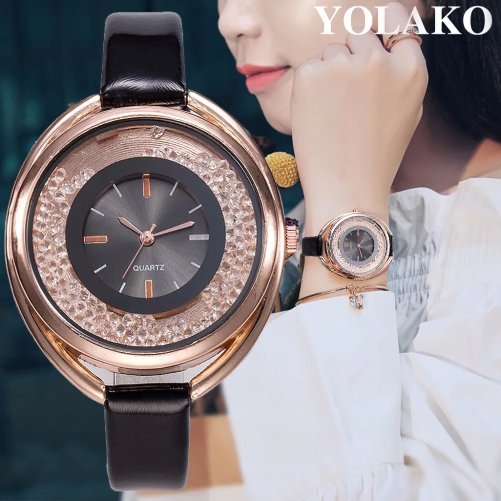 

Vansvar Brand Fashion Women Rhinestone Watch Luxury Leather Analog Quartz Watches Ladies Watch Relogio Feminino Dropshipping
