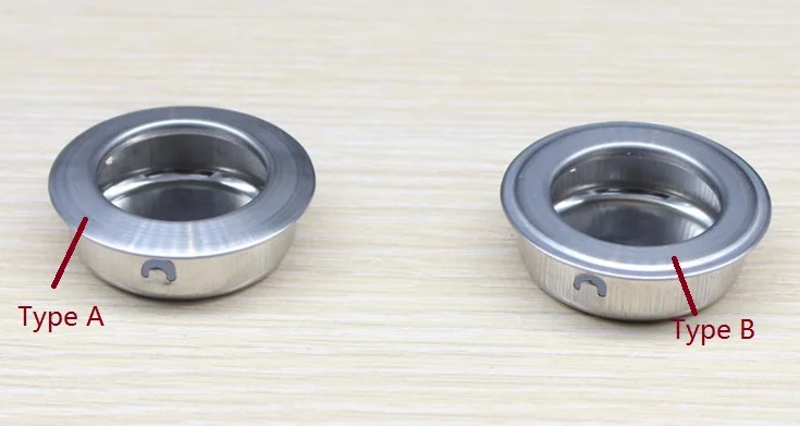 50pcs Lot Pre Conceal Mounting Door Round Flush Pull Kitchen