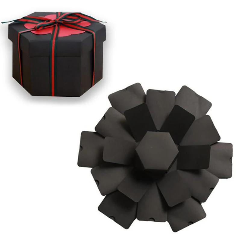 

Hexagon Explosional Box Diy Explosion Gift Box Birthday Present Box Lovers Surprise Boxes Wedding Valentine's Day Present