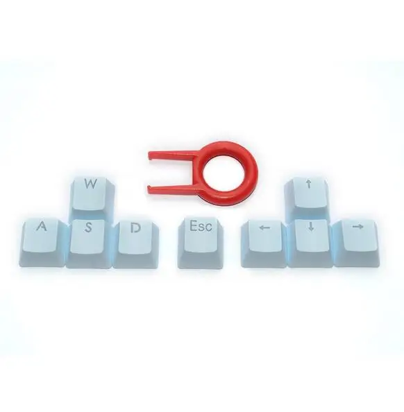 Серый PBT с подсветкой клавиша крышка s WASD/ESC/направление Cherry MX клавиша крышка s с клавишей крышка съемник для MX переключатели с подсветкой Механическая игровая клавиатура - Цвет: Серый