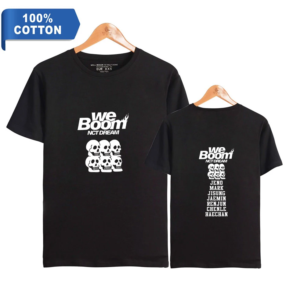 

2019 NCT Dream new album WE BOOM printed 100% Cotton t-shirts for Women/Men Hot Sale summer Short Sleeve K-pops T-Shirts max 4XL
