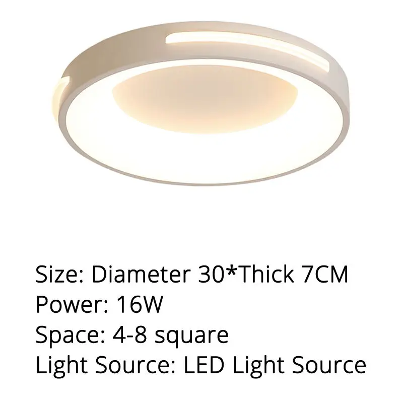 Современный светодиодный светильник для гостиной, спальни, люстра, потолочный светильник, затемняющий домашний светильник, светильник для столовой - Цвет корпуса: A 30x30x7.2cm 16w