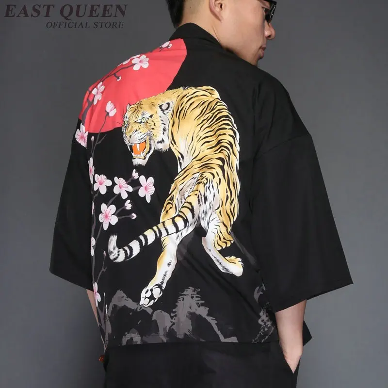 Kimono Man Japanese Clothes Men'S Kimono Yukata Male Jacket Harajuku Japanese Streetwear Samurai Costume Haori Men Clothing
