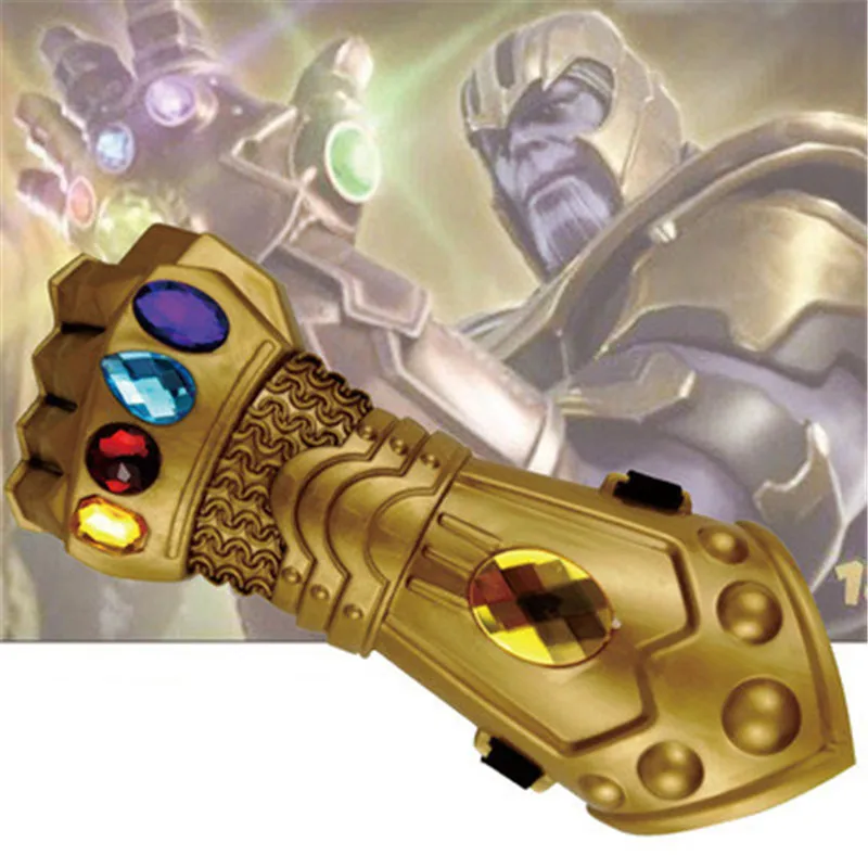 Thanos glove Marvel Мстители 3 Возраст Альтрона Халка черная Widow Vision Ultron Железный человек Капитан Америка Фигурки Модель игрушки - Цвет: Thanos glove