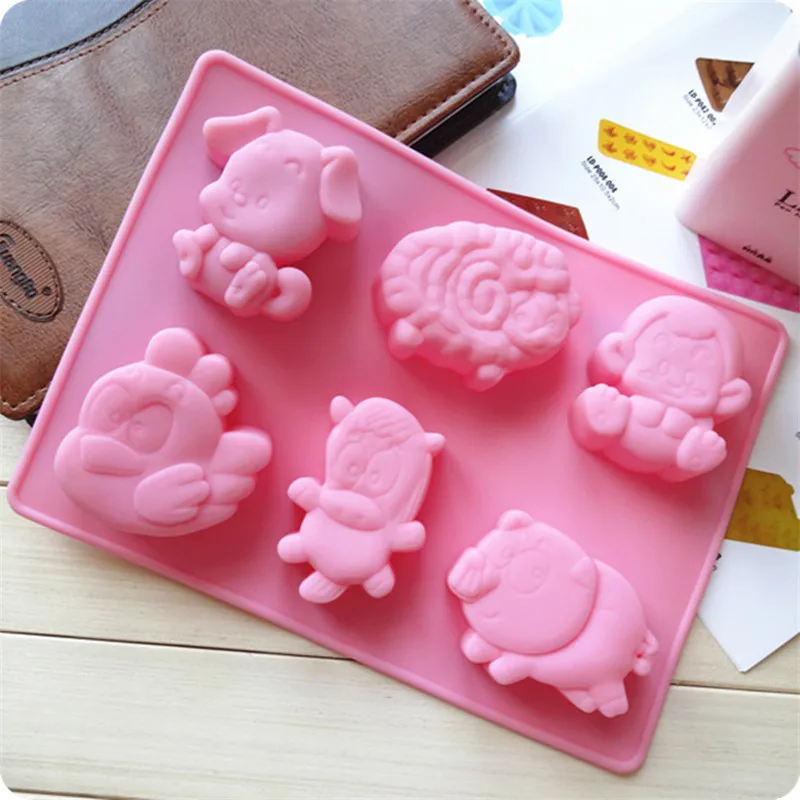 New Silicone Cartoon Characters Cake Mold Soap Shaping Chocolate Decorating Jelly Pudding Ice