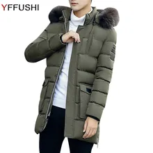 YFFUSHI 2017 New Arrival Winter Jacket Men 4 Colors Parka Jackets Men With Furry Hat Winter Coat Fashion Design