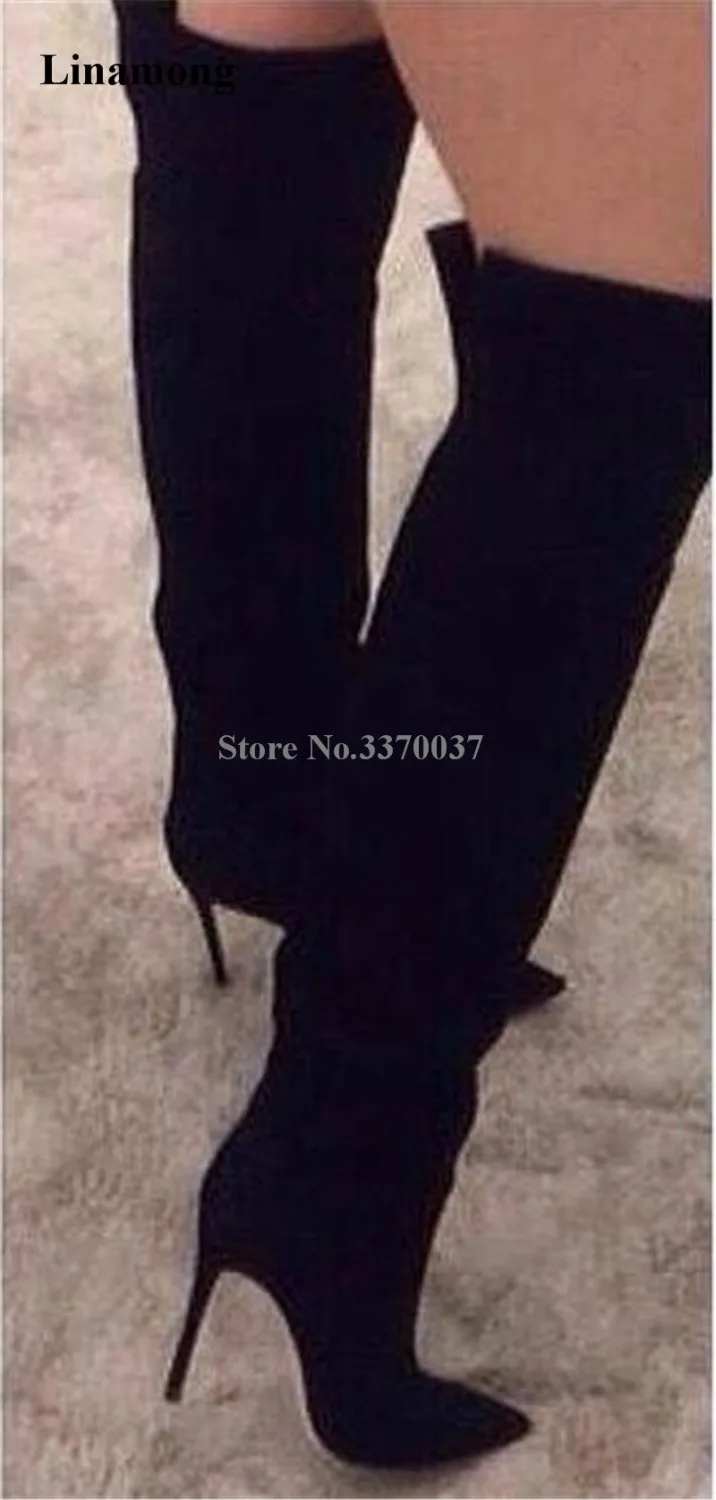 pointed toe over the knee boots