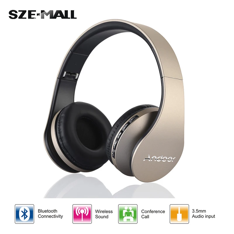 2016 Multifunctional Original Andoer Digital 4 in 1 Wireless Stereo Bluetooth Headphones Headset Earphone Earbud with Micphone