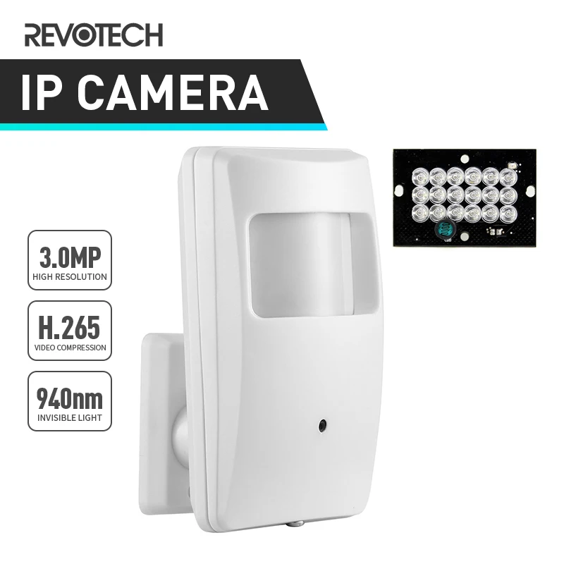 H.265 940nm 3MP PIR IP камера 1296 P/1080 P ночное видение HD мини крытый светодиодный ИК система безопасности видеонаблюдения ONVIF P2P CCTV