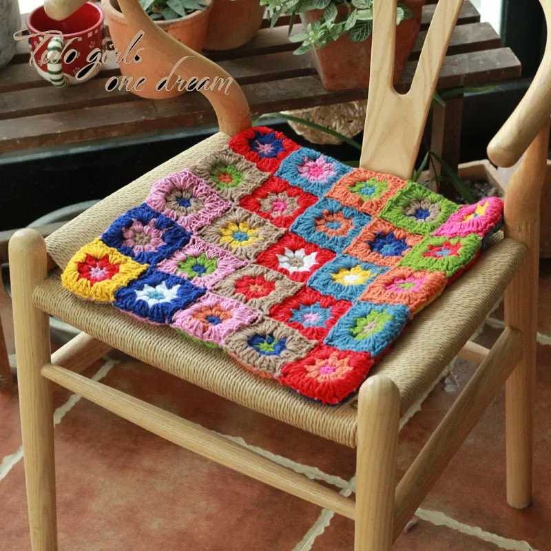 Buy Original 40*40cm Handmade Crochet Chair Cushion