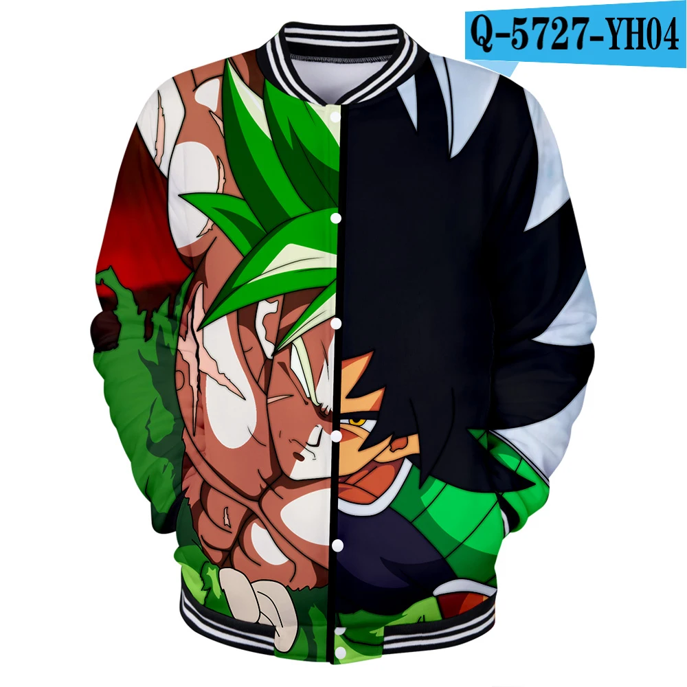 Повседневная бейсбольная куртка бойфренда с 3D принтом Dragon Ball, Мужская/Женская куртка, модная уличная удобная свободная куртка - Цвет: 3D