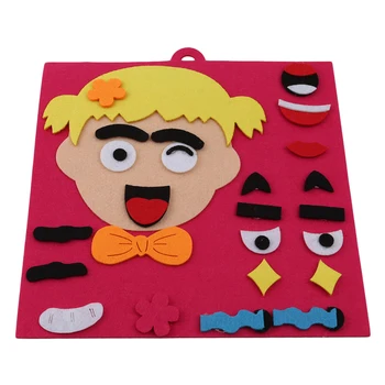 

One Set 3D Parents and Kids Five Sense Organs DIY Assembling Puzzles Jigsaw Children Recognition Training Educational Toys