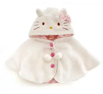 

2017 Fashion baby girl coats , hello kitty bebes soft fleece cloak Toddler clothes for girls cape for outerwear baby  clothing