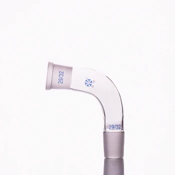 FAPE gomito da 105 gradi, femmina 29/32, maschio 29/32, tubo di ricezione della bocca Standard, coda smerigliata, vetro borosilicato