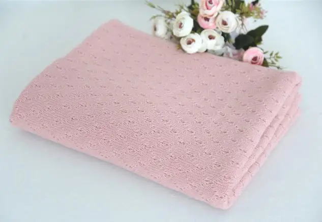 Фото реквизит текстурированное вязаное одеяло фон новорожденный вязаный свитер Одеяло слой ткань новорожденный меланжевый материал фоны - Цвет: Pink color