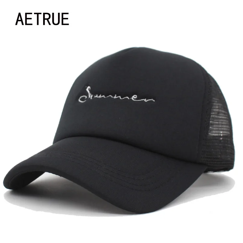 

AETRUE Summer Baseball Cap Embroidery Mesh Cap Hats For Men Women Snapback Gorras Hombre Casual Hip Hop Dad Casquette Hats Caps