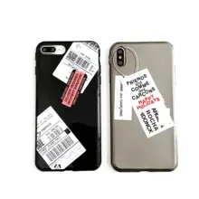 Ins Japan clothes MUJI label мягкий чехол для телефона iphone 7 8 6 6S plus 11 Pro X XR XS MAX матовый Силиконовый чехол для пары девушек