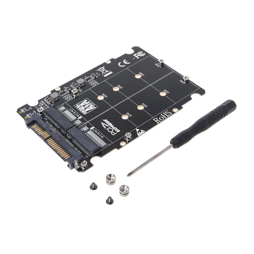 2 в 1 м. NVMe SATA подключения по шине CAN NGFF SSD на PCI e U.2 SFF 8639 адаптер PCIe M2 конвертер