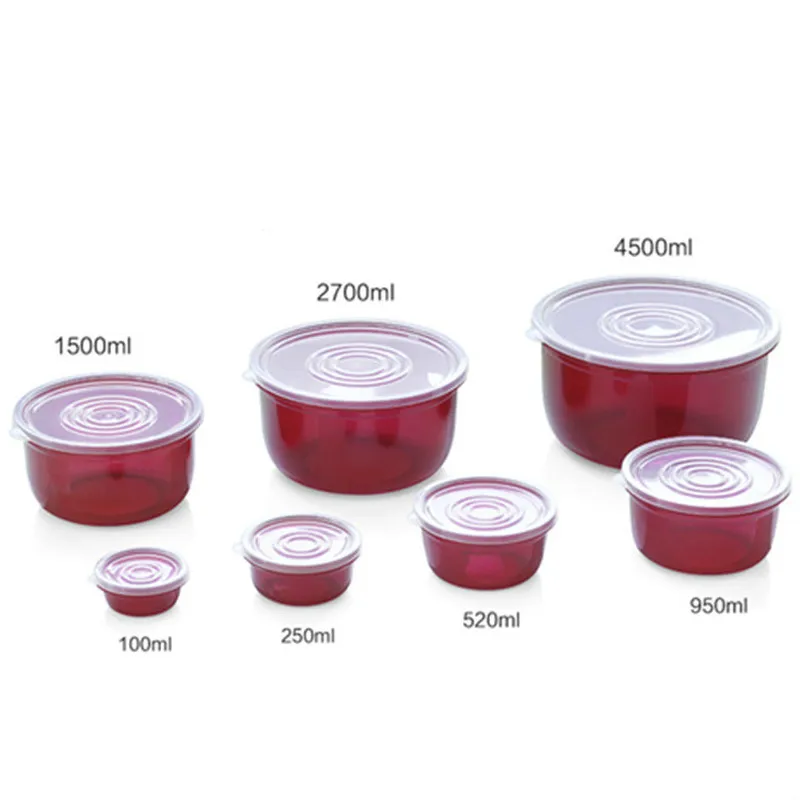 

Baby food container plastic crisper set refrigerator storage Box Microwave transparent sealed feeding storage supplies 7pcs/set