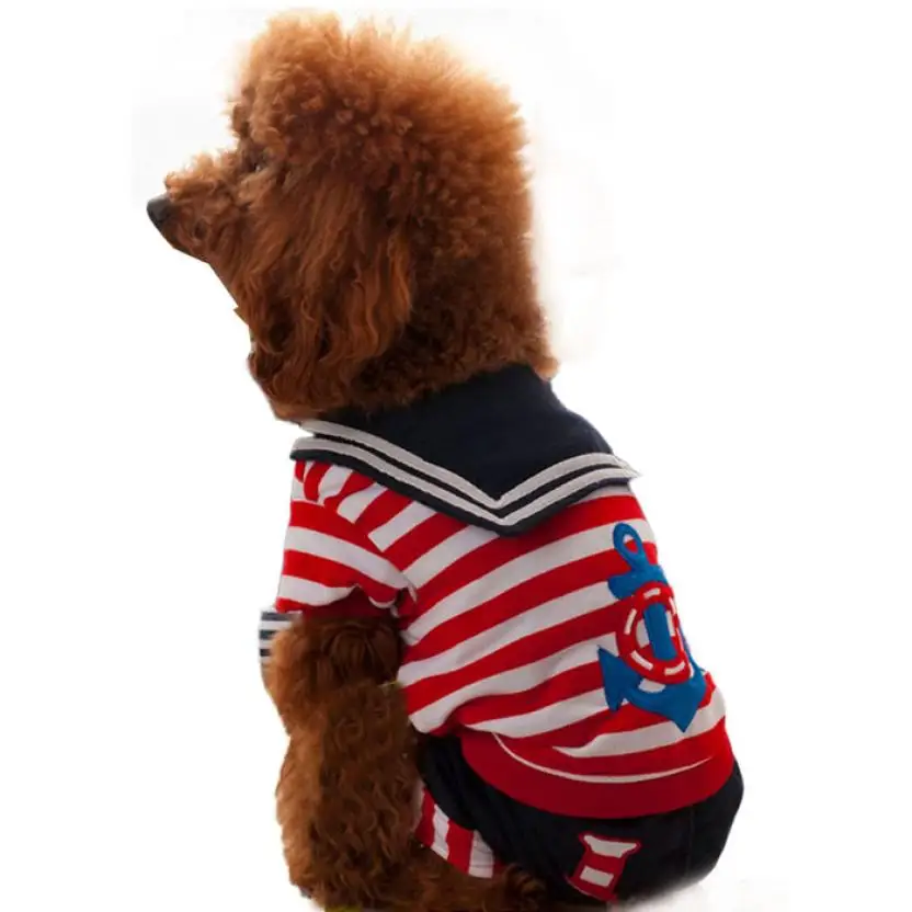 Pet Products Washable Dog Clothes Handsome Dogs Navy Pants Navy Dress