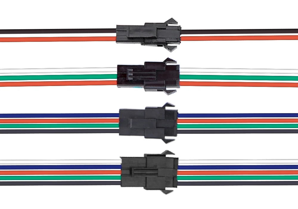 JST SM разъем 2pin/3pin/4pin/5pin мужской и женский быстрый разъем провода набор WS2812B/WS2811 светодиодные ленты 5 шт./лот
