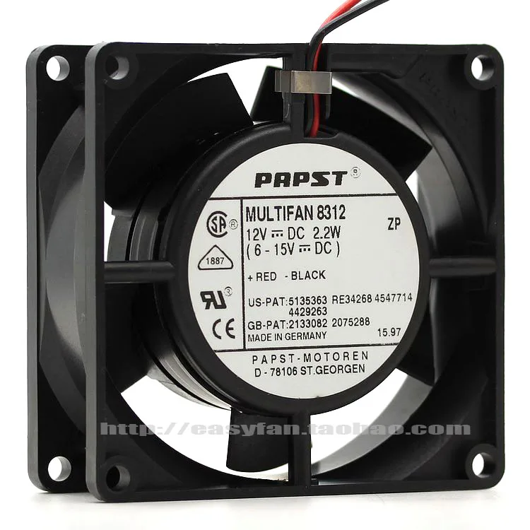 

NEW FOR EBMPAPST MULTIFAN 8312 12V 2.2W PAPST 80*80*32MM cooling fan