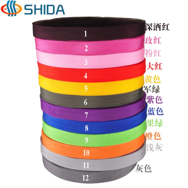 

1.5 inch 3.8 cm 10 yards PP Ribbon Straps Bias Tapes Polypropylene Webbing for Handmade Bag Luggage Handbag Braided Strap Belt