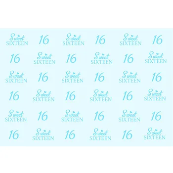

Customized baby blue 16th birthday party photo backdrop for photography studio backgrounds