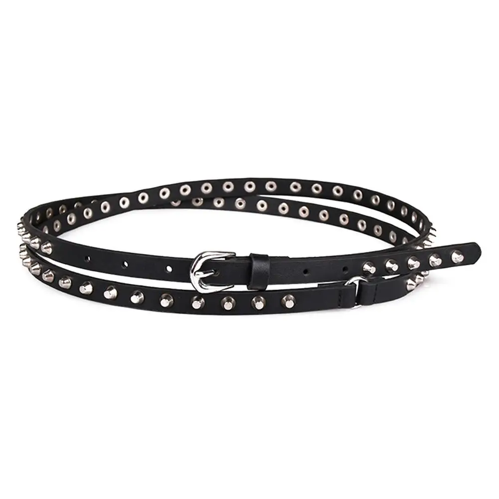 Buy Women's Punk Bullet Shaped Rivet Belts High