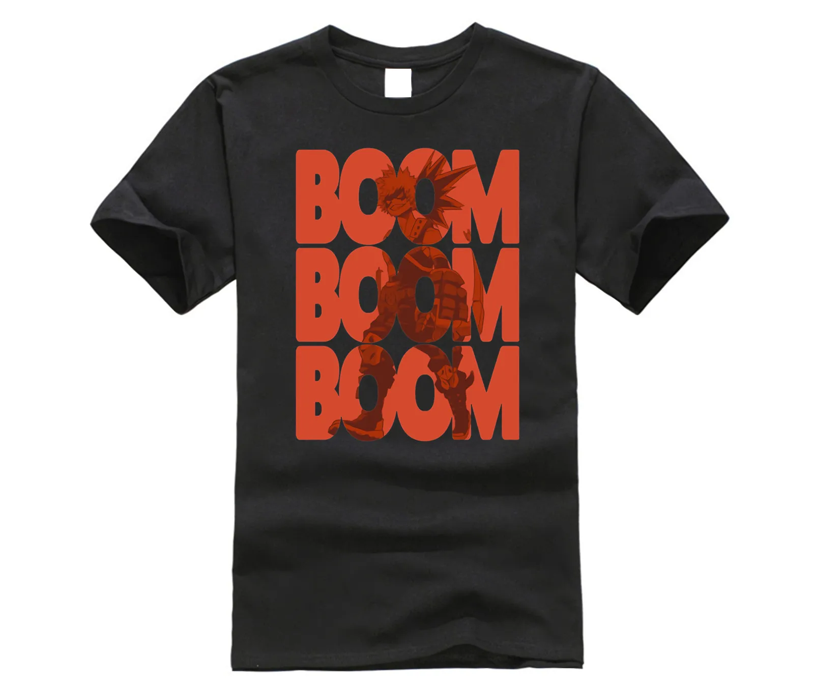 Bakugou футболка Boom Katsuki Мужская с короткими рукавами принтом потрясающая