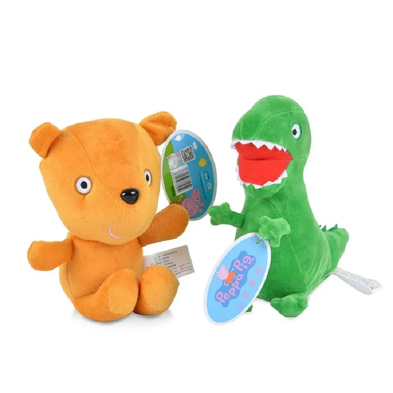 

Peppa Pig Dinosaurs bear 13cm/19cm Stuffed Animals & Plush Toys For Kids Girls Baby Birthday Party Animal Plush Toys Gifts