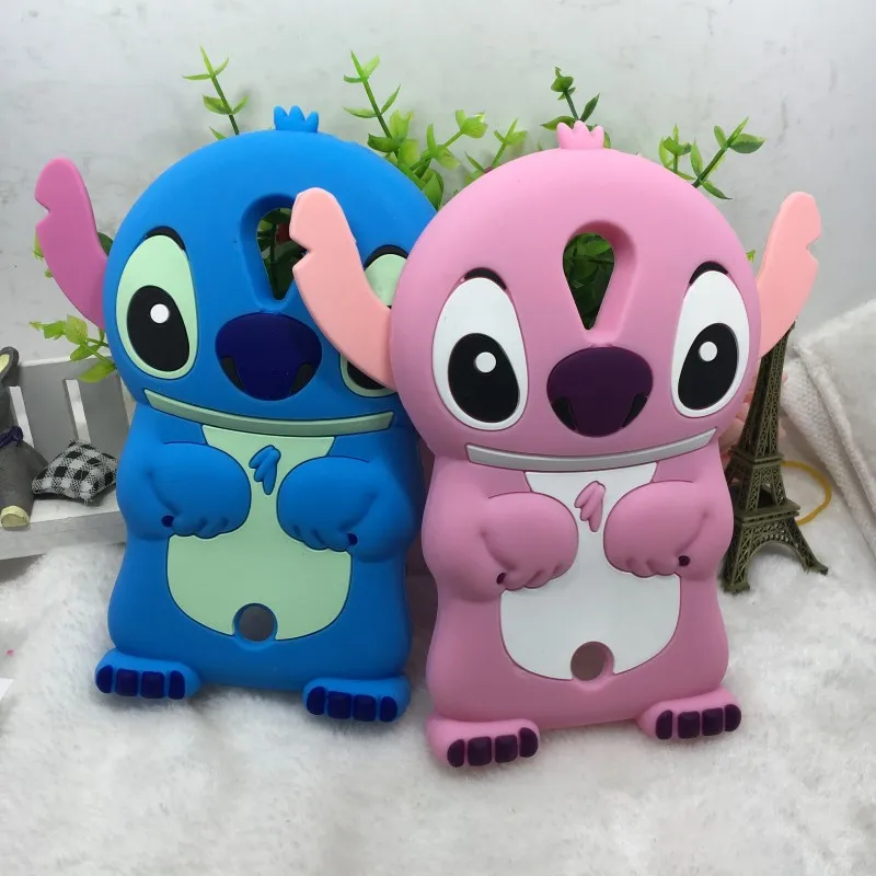 Fashion 3D Cute Cartoon stitch Soft Silicone Back Cover