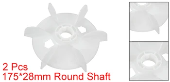 

Uxcell 2Pcs 175x28mm White 6 Impeller Motor Fan Vane Round Shaft Replacement
