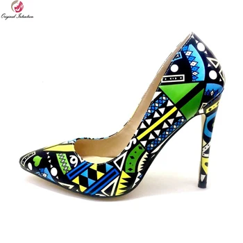 

Original Intention New Elegant Women Pumps Sexy Pointed Toe Thin High Heels Pumps Multi Colors Shoes Woman Plus US Size 4-15