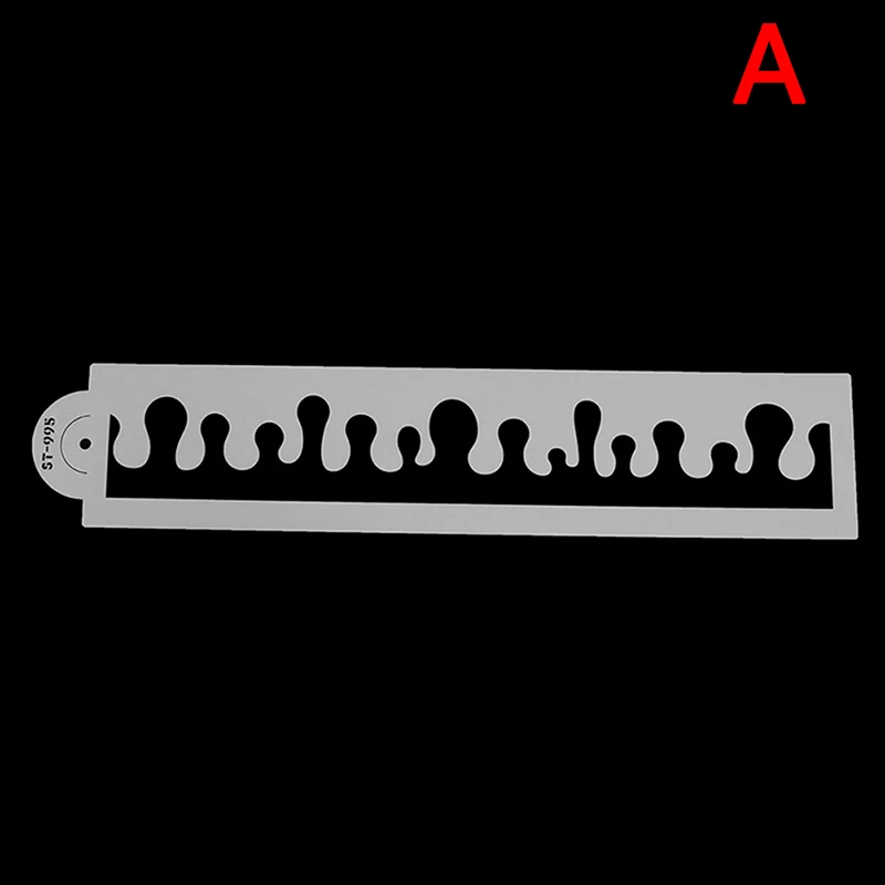 Шаблон для украшения свадебного торта инструмент для выпечки трафарет для торта огонь кружева торта боковой трафарет для мастики украшения торта - Цвет: a
