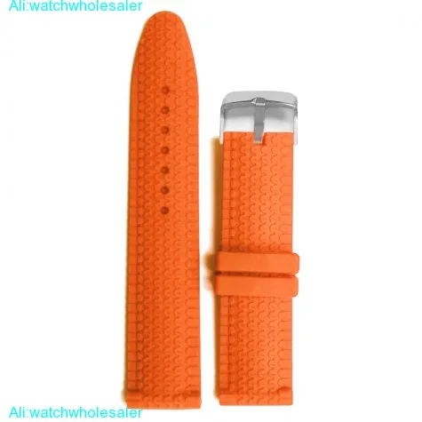24mm Halloween Orange Silicone Jelly Rubber Unisex Watch Band Straps WB1070V24JB