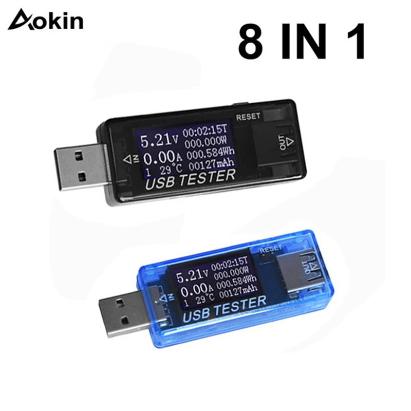 Вольтметр 8 В1 QC2.0 3,0 4-30 в электрическая мощность USB Емкость тестер напряжения измеритель тока монитор вольтметр Амперметр