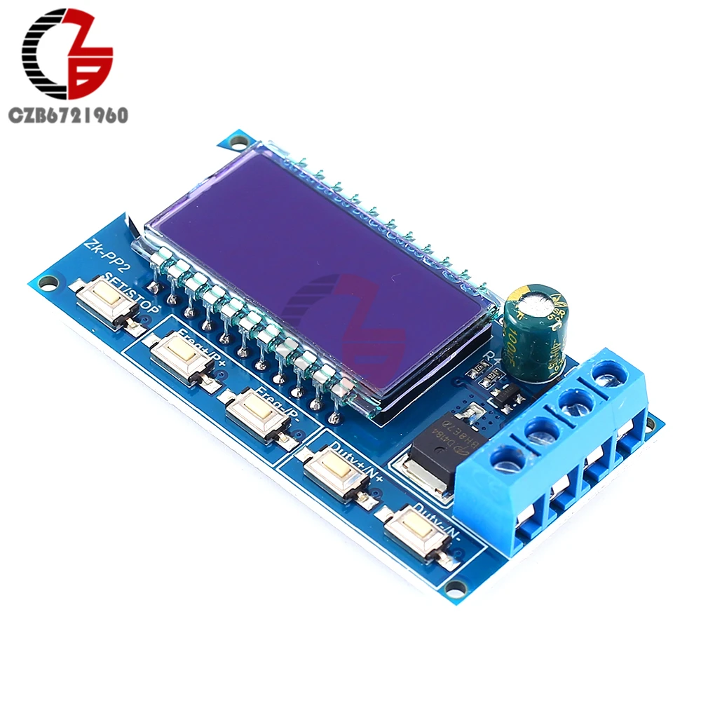 Adjustable PWM Pulse Signal Generator 1CH 1-150KHz 8A Driver Module LCD Frequency Duty Cycle for LED Light Motor Solenoid Valve 3