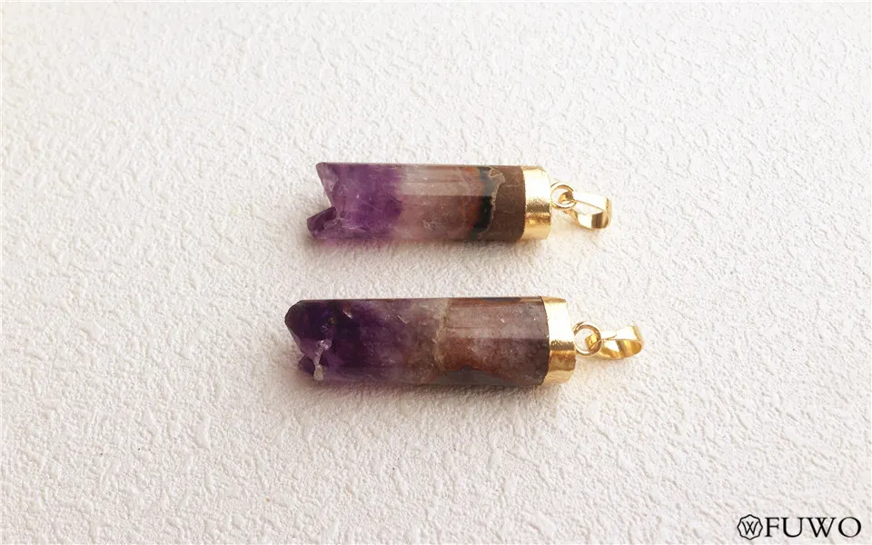 Amethyst Cylinder Pendant 8