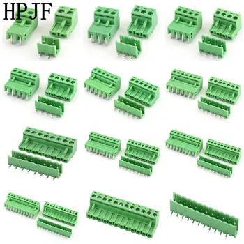 

2EDG5.08 2/3/4/5/6/7/8/9/10/12Pin Right Angle Line Terminal Plug Type 300V 15A 5.08mm Pitch Connector Pcb Screw Terminal Block
