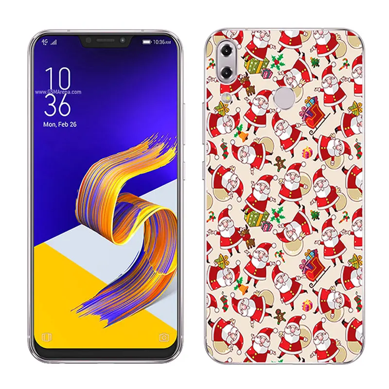 Для Asus Zenfone 5z ZS620KL/Asus Zenfone 5 ZE620KL мягкий чехол для телефона силиконовый для Asus ZS620KL чехол X'mas Day Painted Capa - Цвет: 25