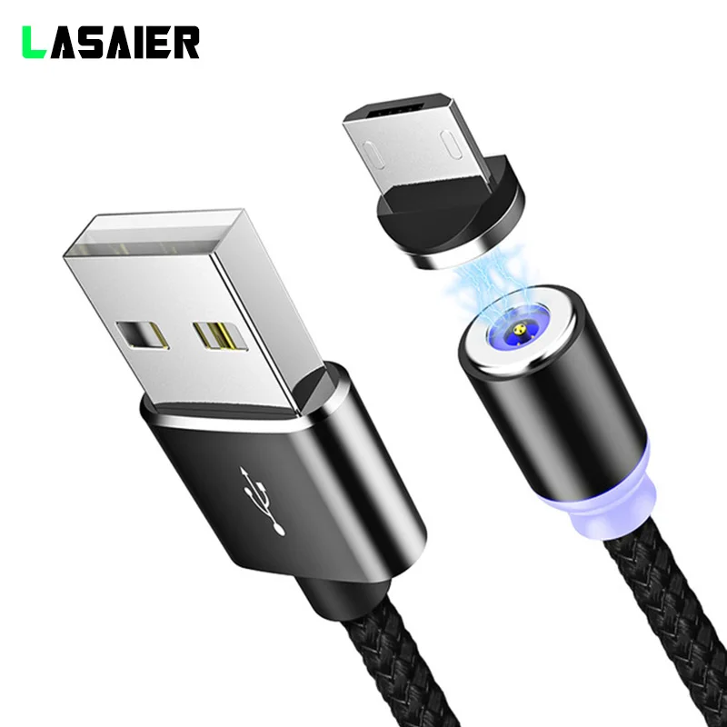 Магнитный Micro Usb кабель LASAiER для Xiaomi Redmi 2.1A быстрая Магнитная Зарядка Кабели Samsung
