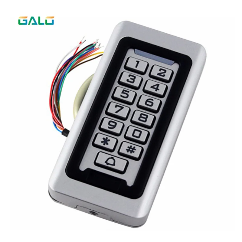 

IP68 Waterproof Outdoors Use Metal Stainless steel Reader 2000Users WG input and output security RF Access Control Keypad