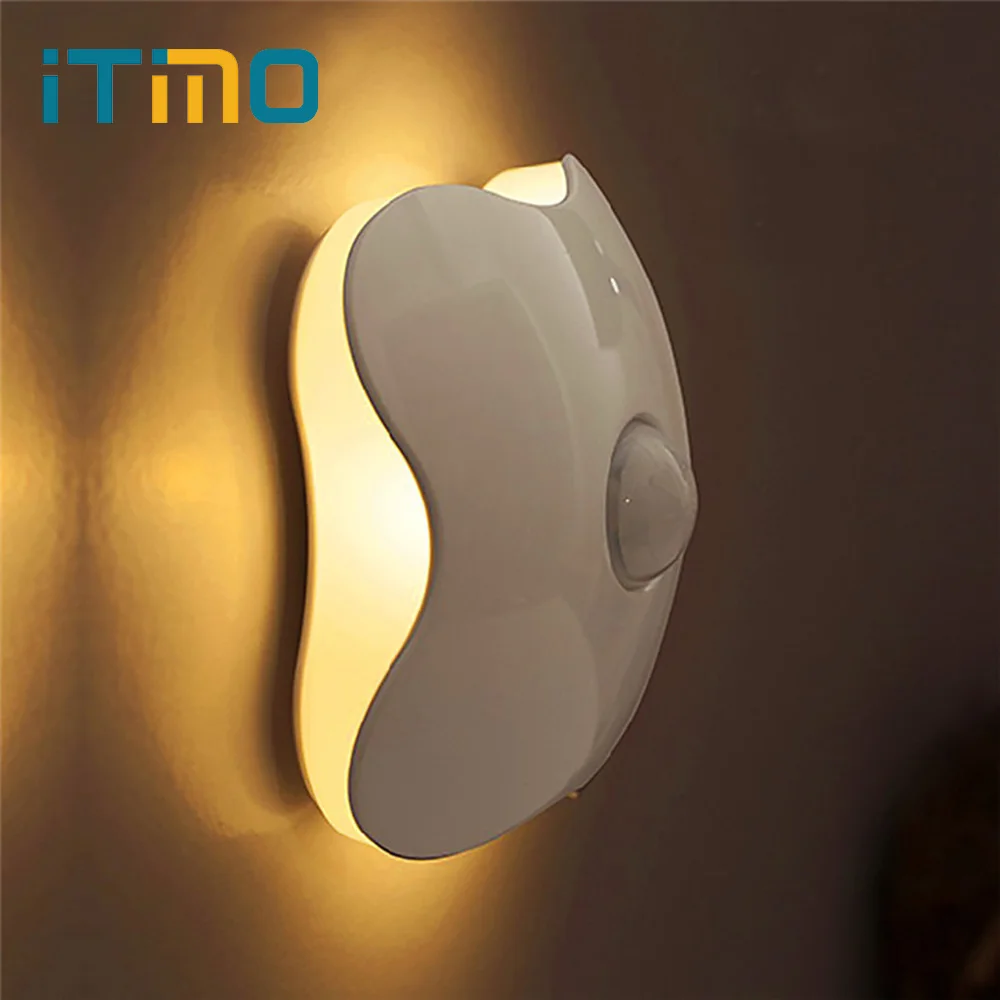 

Intelligent Wall Lamp For Closet Human Body Motion Induction PIR Motion Sensor LED Night light Four Leaf Clover lamps
