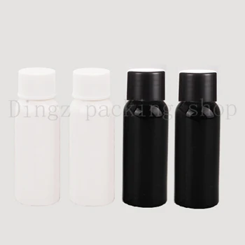 

100pcs 30ml black/white Plastic Recycle Bottles Sample Packaging Cosmetic Tools Vial with Screw top Useful Container
