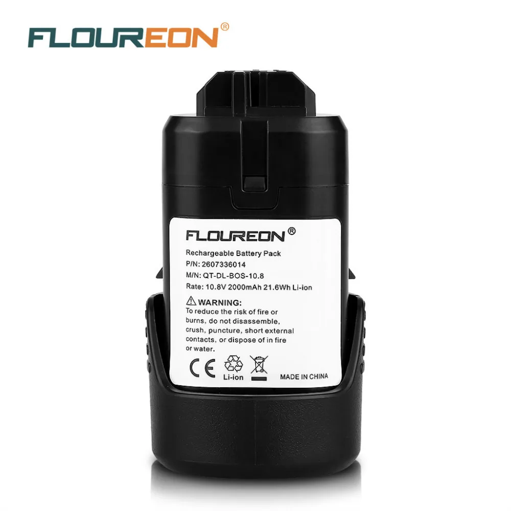 

For Bosch BAT411 FLOUREON Power Tool Battery 10.8V 2000mAh Drill battery2.0Ah for Bosch 2 607 336 014,2 607 336 864