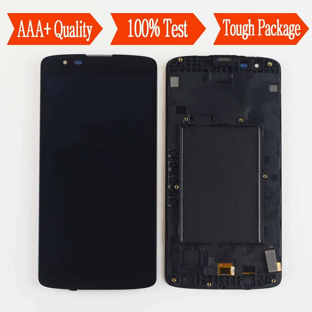 

For LG K8 LTE K350N K350E K350DS LCD 4G Touch Screen Digitizer Sensor + LCD Display Monitor Module Assembly With Frame