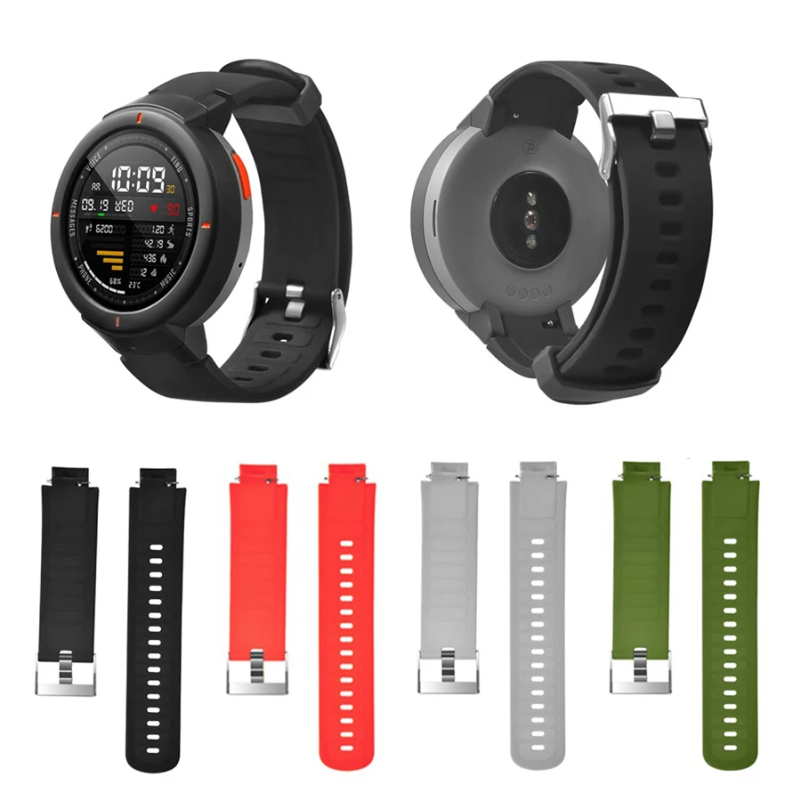 Мягкий силиконовый ремешок для Xiaomi Huami Amazfit Verge часов 3 аксессуары сменные