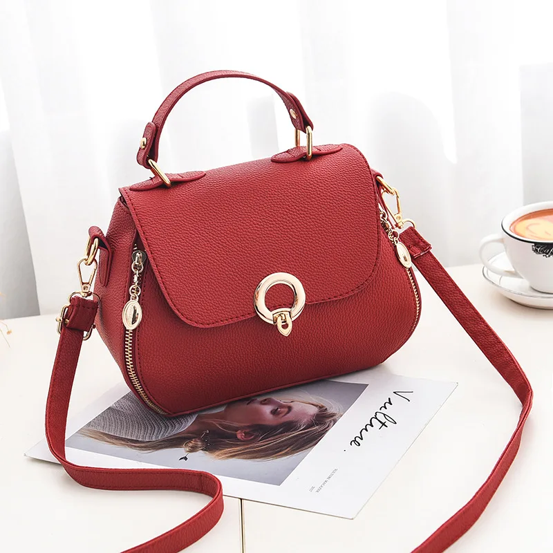

MONNET CAUTHY New Arrival Female Totes Concise Leisure Fashion Handbags Solid Color Blue Black Dark Grey Pink Lady Crossbody Bag